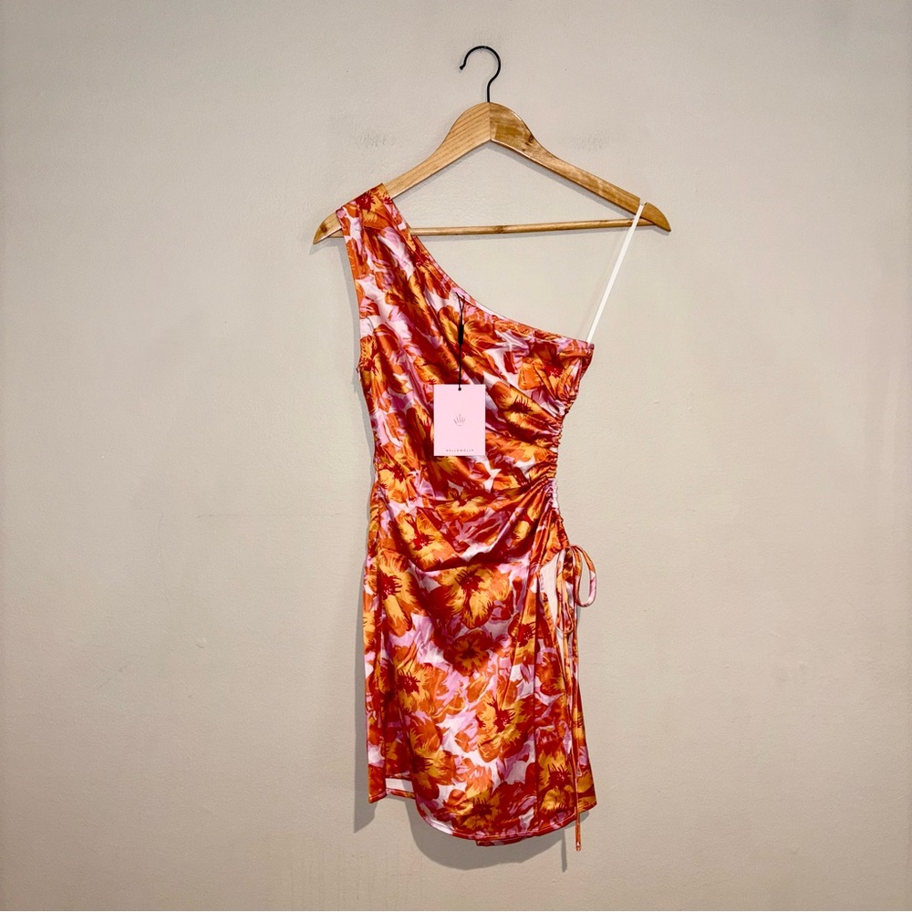 Hello Molly Floral One-Shoulder Dress Sz XS